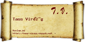 Tass Virág névjegykártya